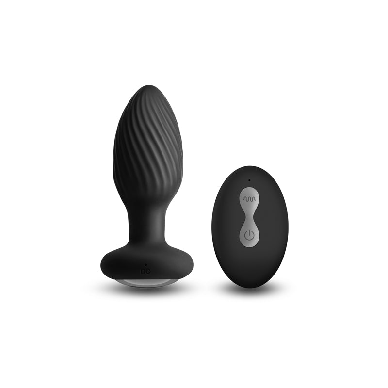 Renegade Alpine Vibrating Butt Plug with Remote Control- Black
