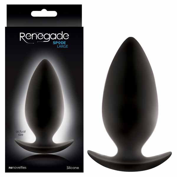 Renegade Spades Large Butt Plug - Black