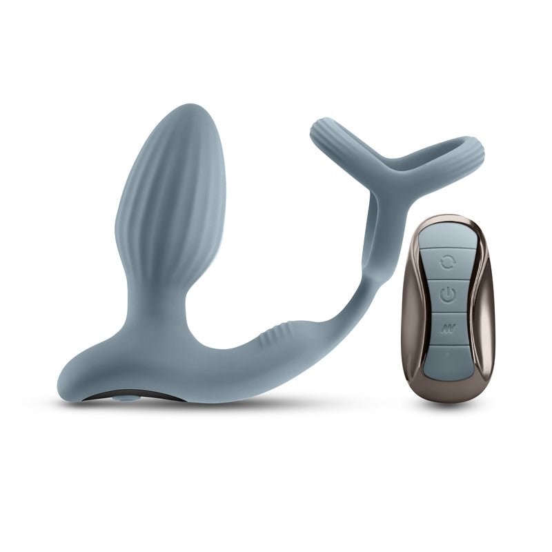 Renegade Summit Gyrating Butt Plug with Remote - Grey