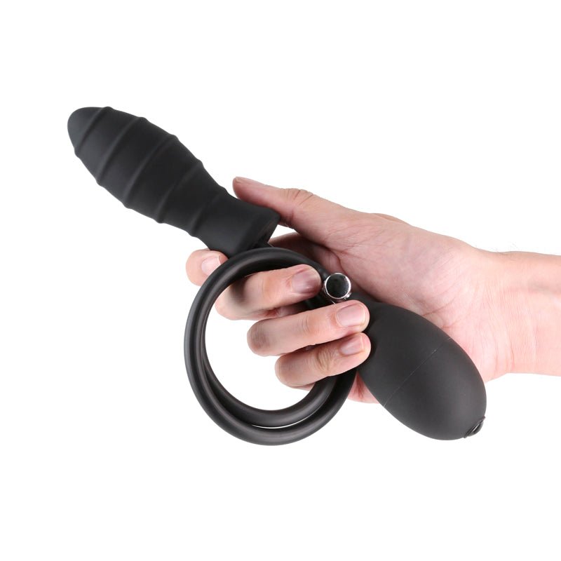 Renegade InflataPlay Inflatable Butt Plug - Black