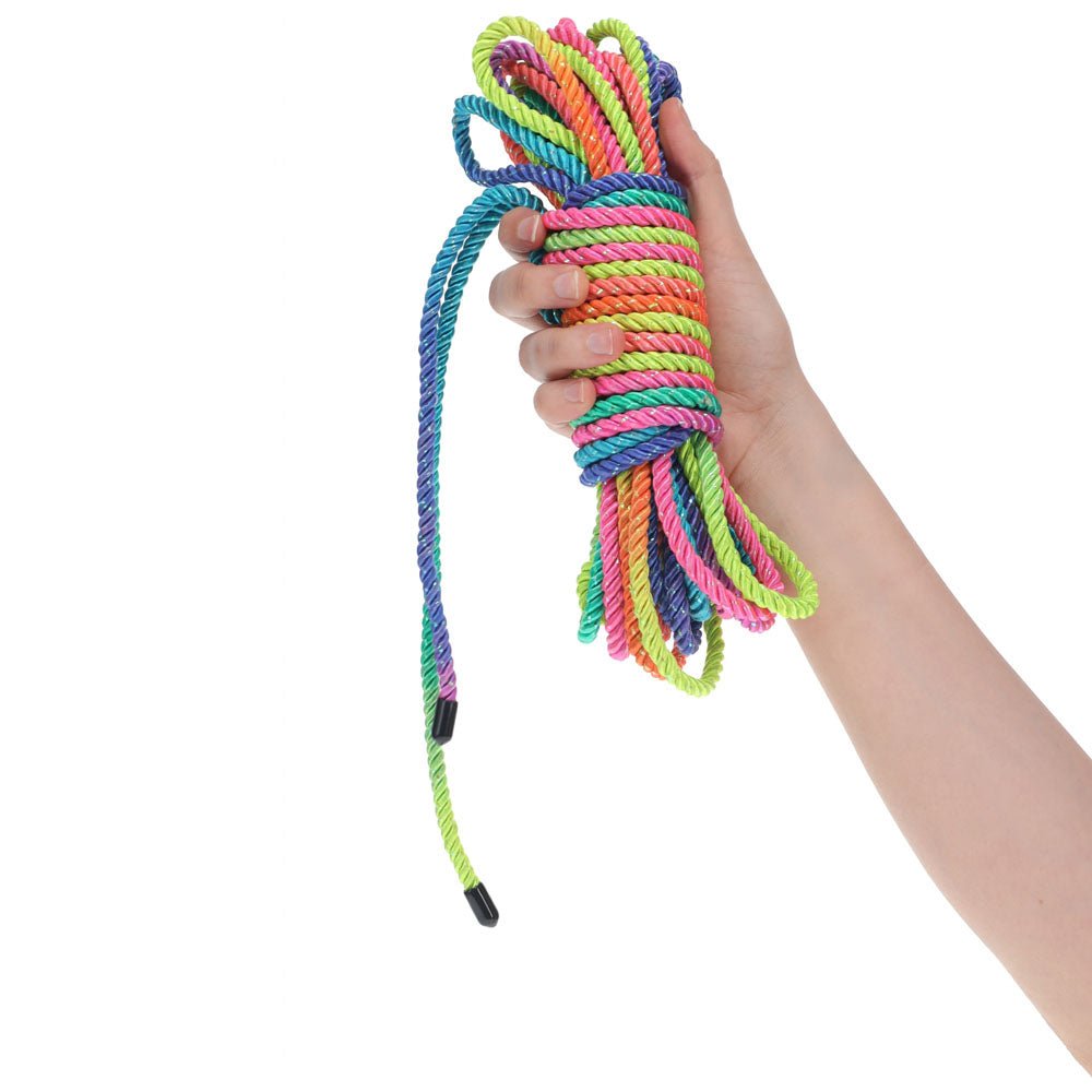 Ouch! Multicoloured Bondage Rope - 10 Mtrs