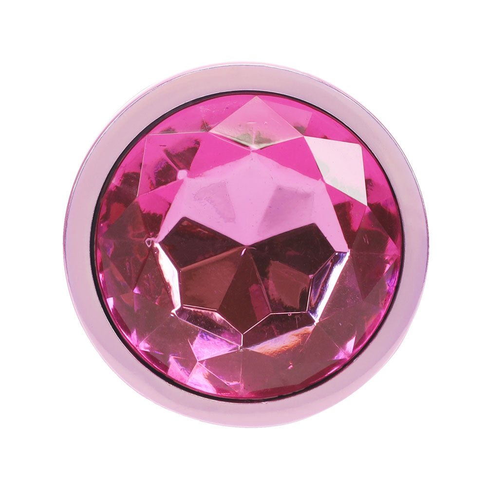 Ouch! Paris Collection - Metal Anal Plug Set with Gem Base - Metallic Pink