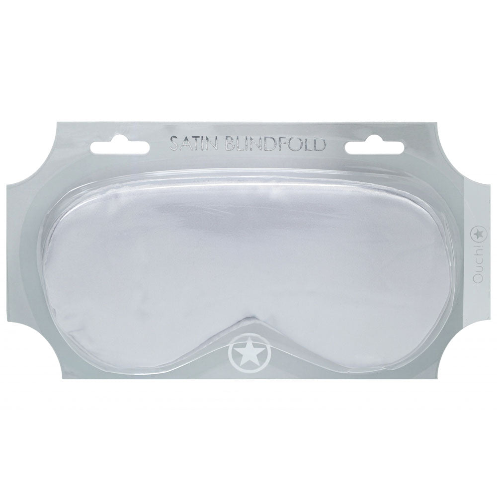 Ouch! Satin Eye Mask - Silver