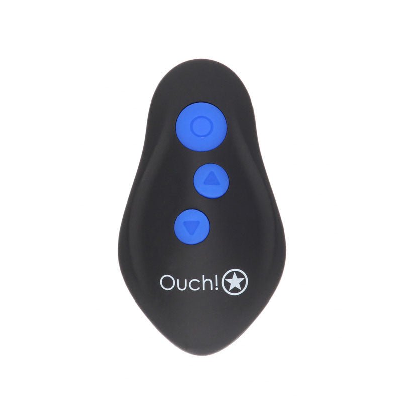 Ouch! E-Stim & Vibrating Butt Plug with Wireless Remote - Black