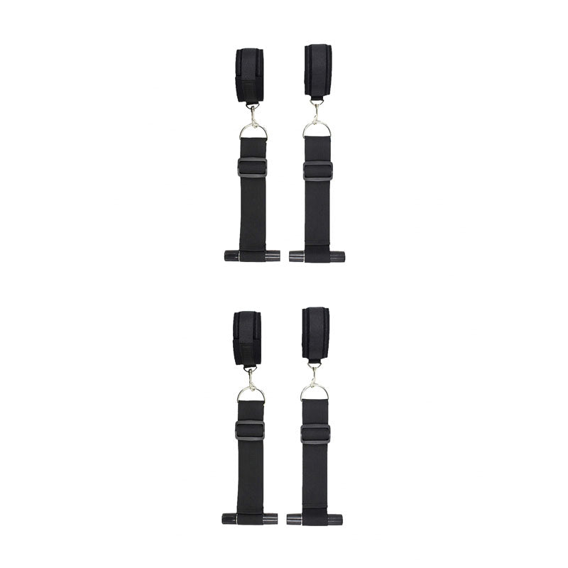 Ouch! Black & White Door Bondage Kit - Black