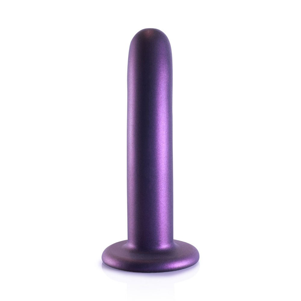Ouch! Smooth Silicone 6 Inch G-Spot Dildo - Metallic Purple