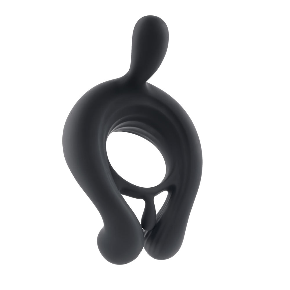 Playboy Pleasure Triple Play - Cock Ring with Wireless Remote Control - Black