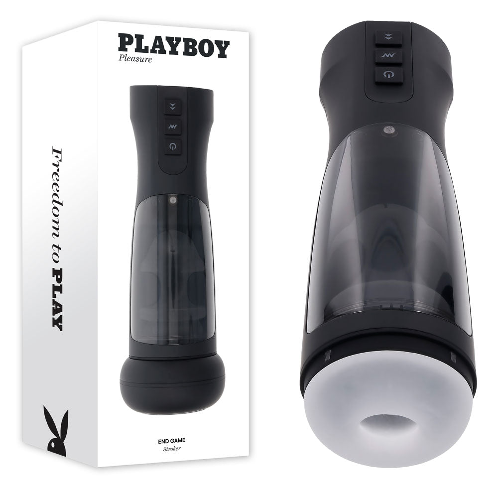 Playboy Pleasure End Game Vibrating & Self Sanitising Stroker