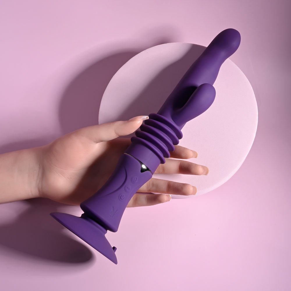Playboy Pleasure Hoppy Ending Rabbit Vibrator - Purple