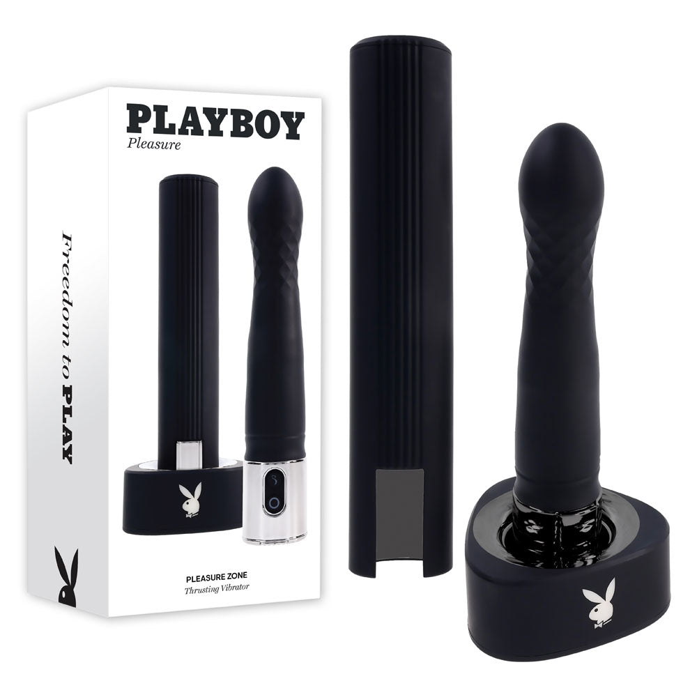 Playboy Pleasure - Pleasure Zone - Vibrator With Charging Dock - Black