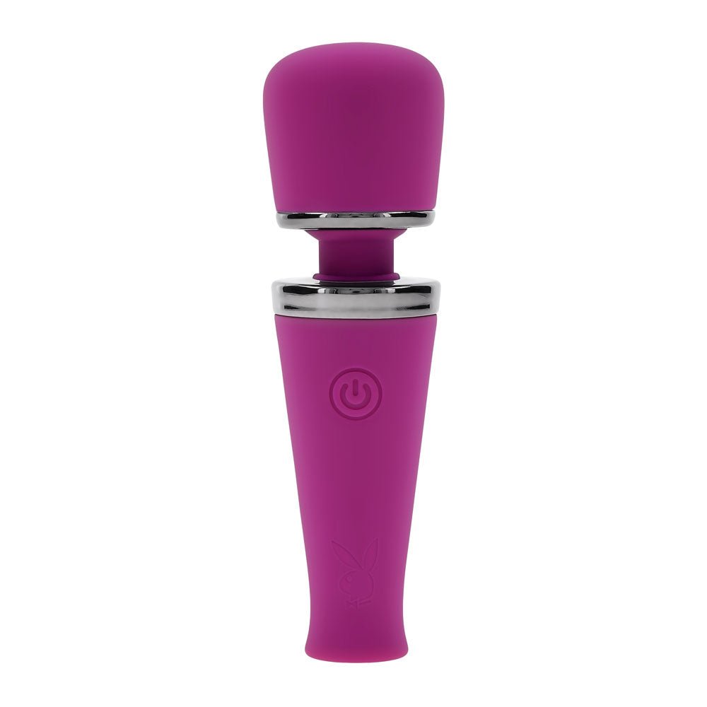 Playboy Pleasure Mic Drop - Mini Wand Vibrator - Purple