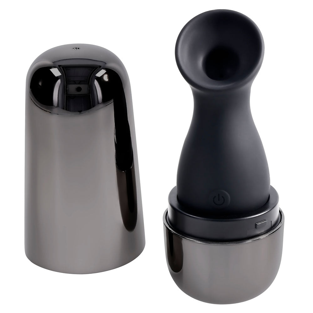 Playboy Pleasure The Jet - Sucker - Stimulator With Charging Case - Black