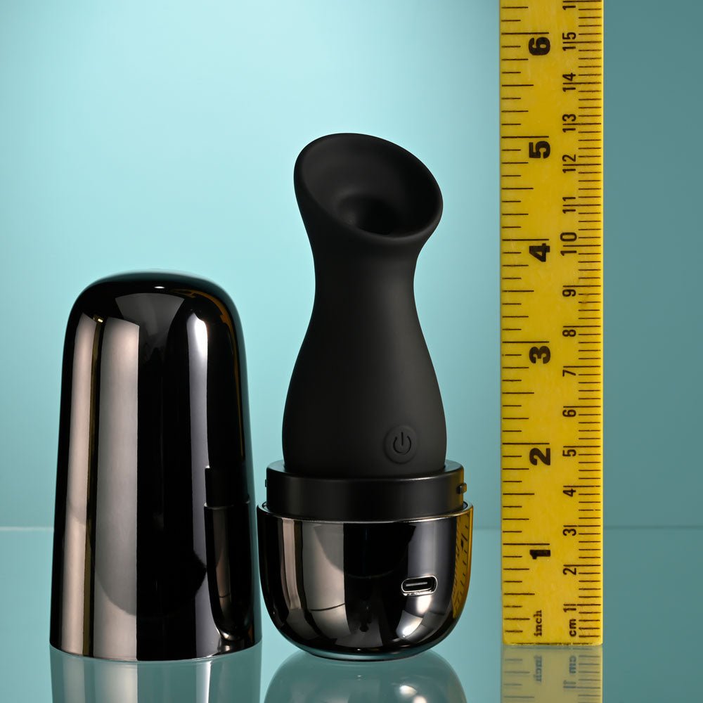 Playboy Pleasure The Jet - Sucker - Stimulator With Charging Case - Black