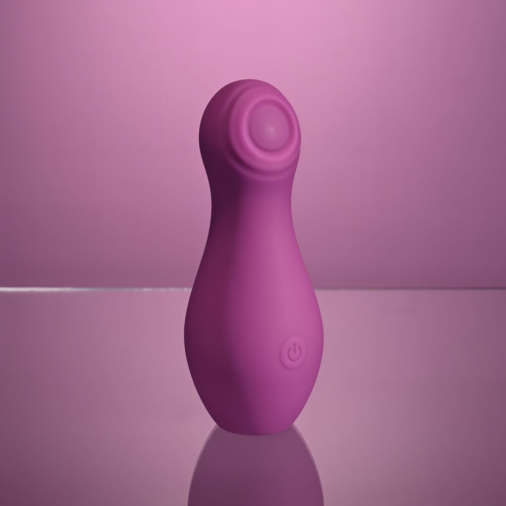 Playboy Pleasure The Jet Set - Tapping Stimulator With Charging Case - Purple