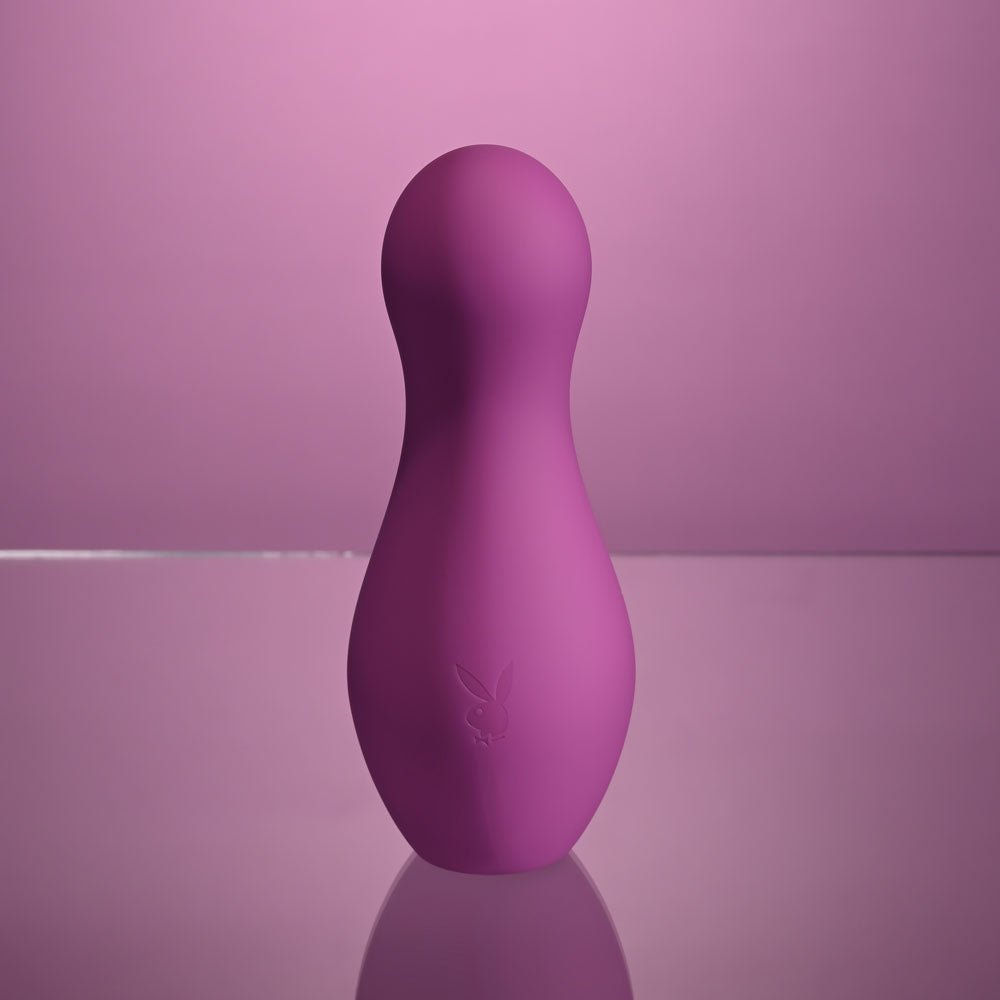 Playboy Pleasure The Jet Set - Tapping Stimulator With Charging Case - Purple