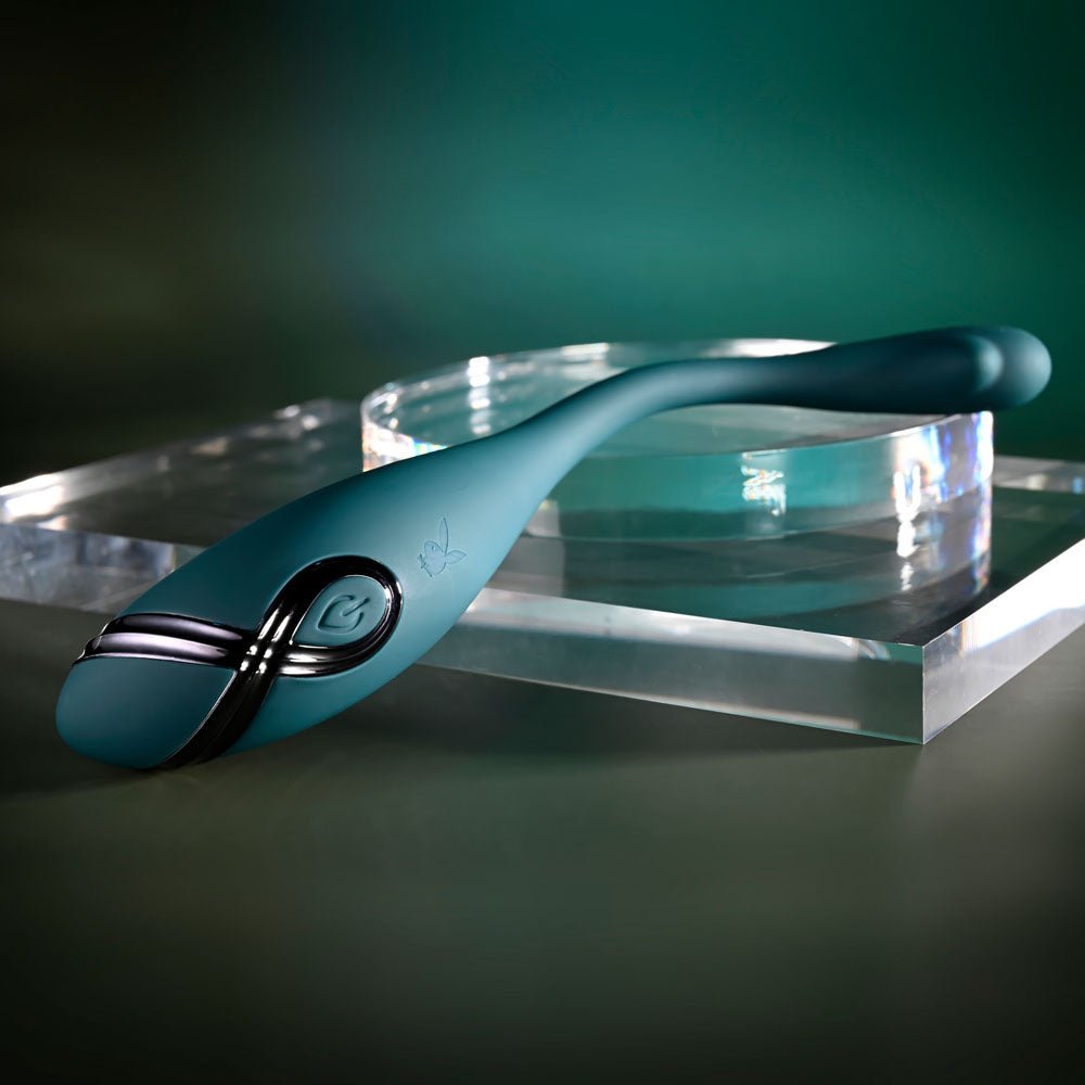 Playboy Pleasure Pinpoint Perfection - Poseable Vibrator - Green