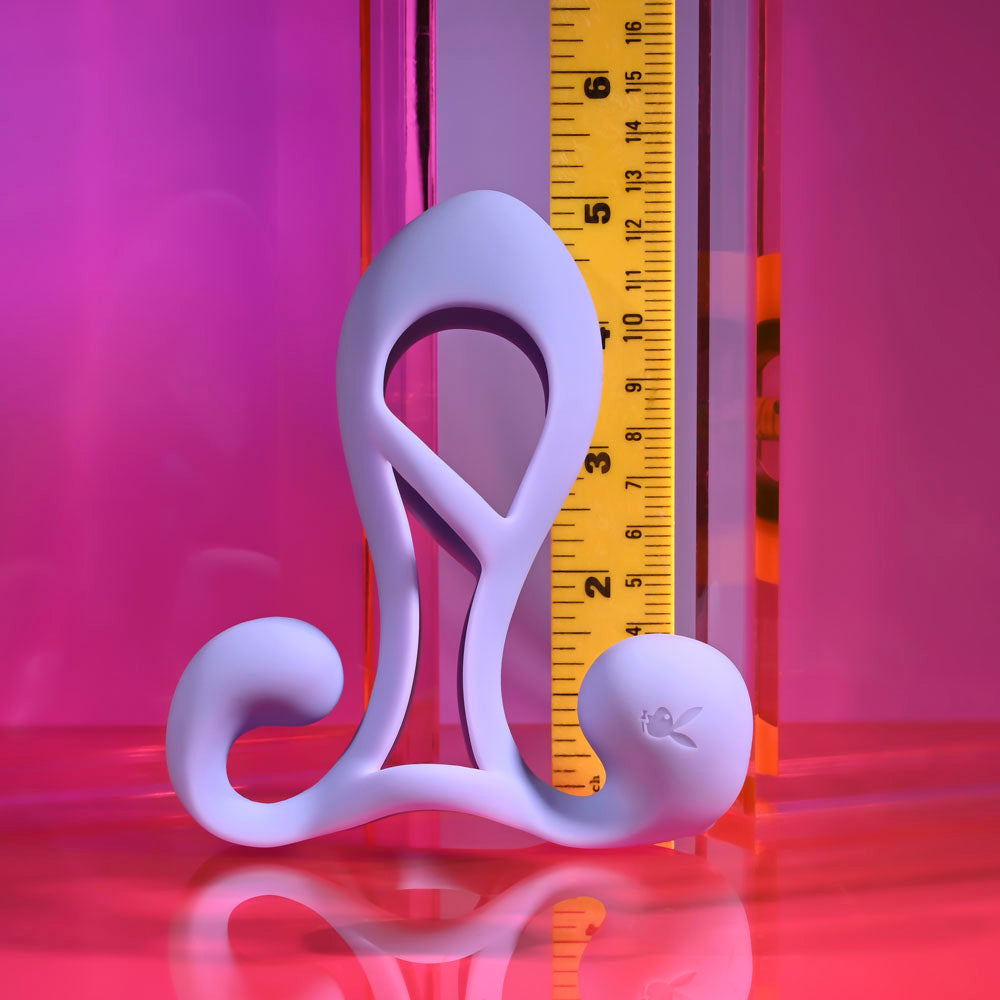 Playboy Pleasure Fantasy Cage - Vibrating Penis Sleeve - Purple