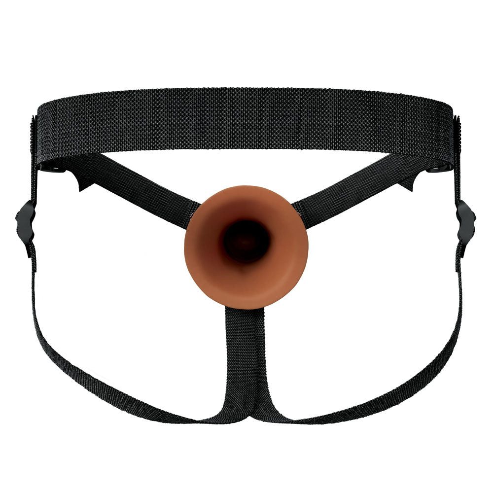FX Elite 8 Inch Silicone Hollow Strap-On - Tan