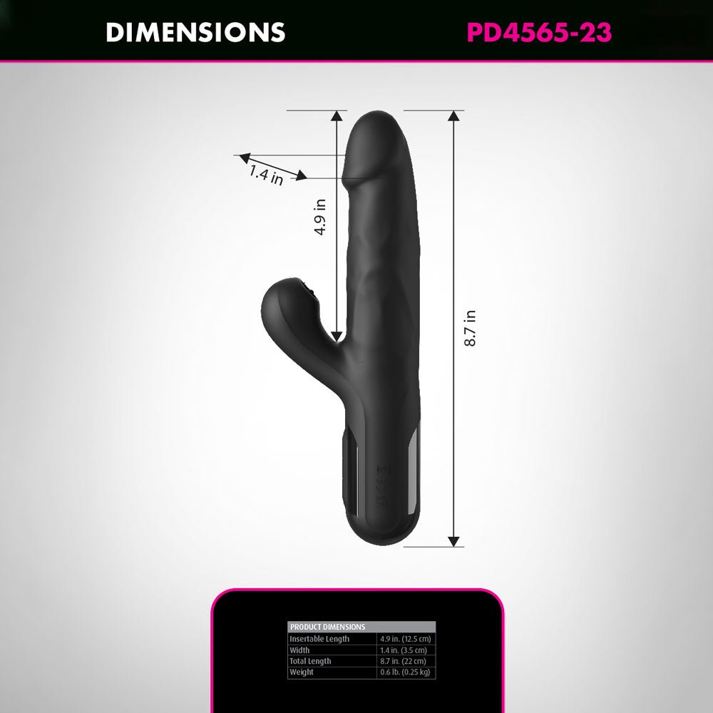 Fetish Fantasy Series Sonix Thruster Rabbit Vibrator - Black