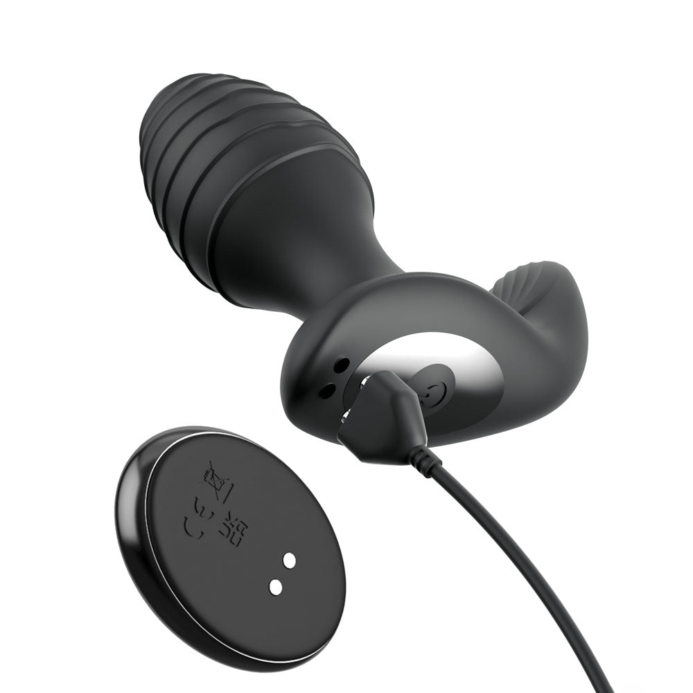 Anal Fantasy Elite Gyro Milk Pro - Gyrating Butt Plug - Black