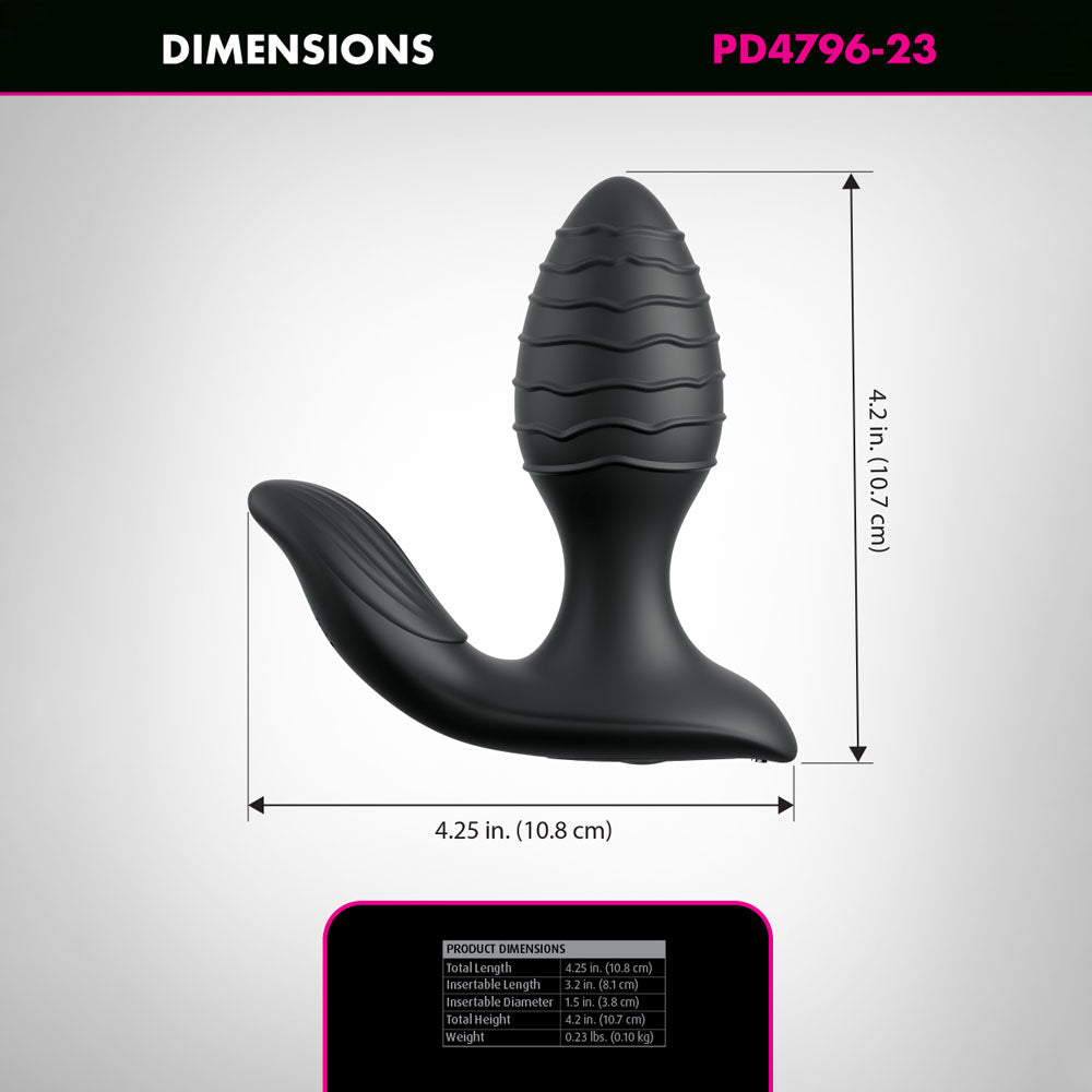 Anal Fantasy Elite Gyro Milk Pro - Gyrating Butt Plug - Black