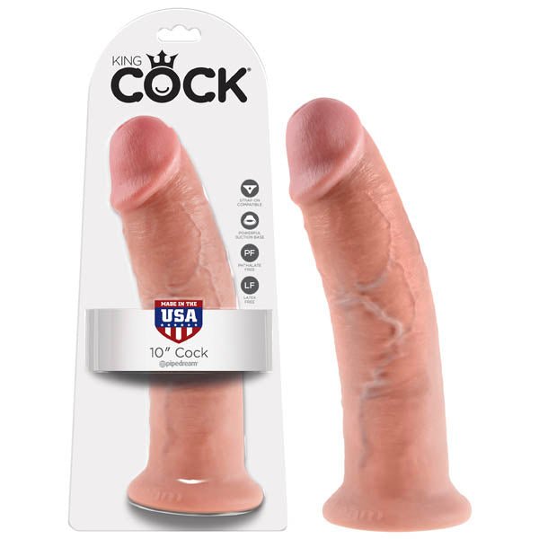 King Cock 10 Inch Cock Dildo - Flesh