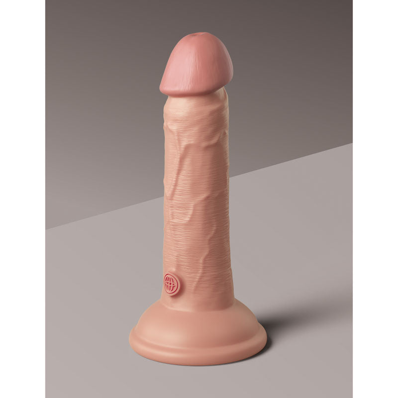 King Cock Elite 6 Inch Flesh Vibrating Dual Density Cock