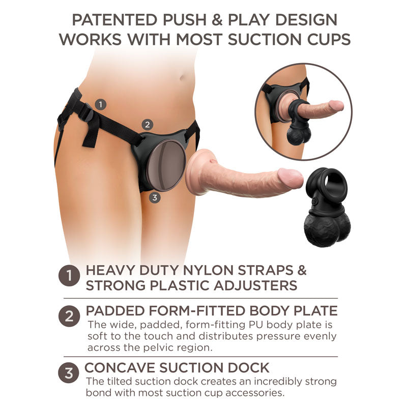 King Cock Elite Ultimate Vibrating Body Dock Kit with Vibrating Dong & Balls