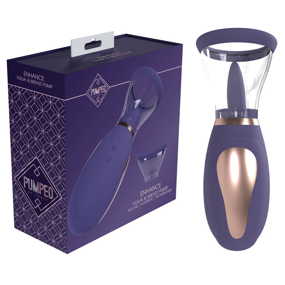 Pumped Enhance Auto Vulva & Breast Pump - Purple