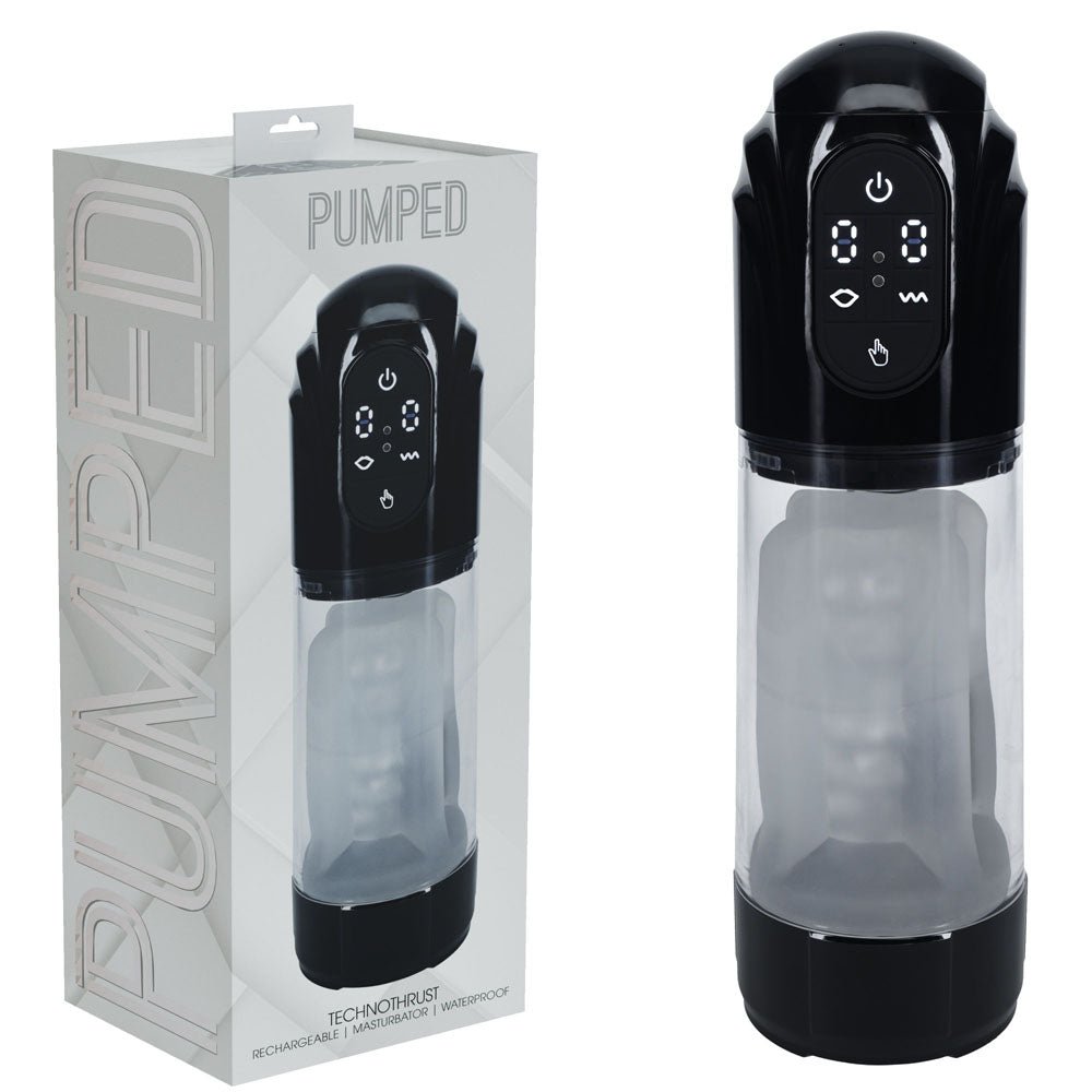 Pumped TechnoThrust Auto Masturbator - Black/Clear