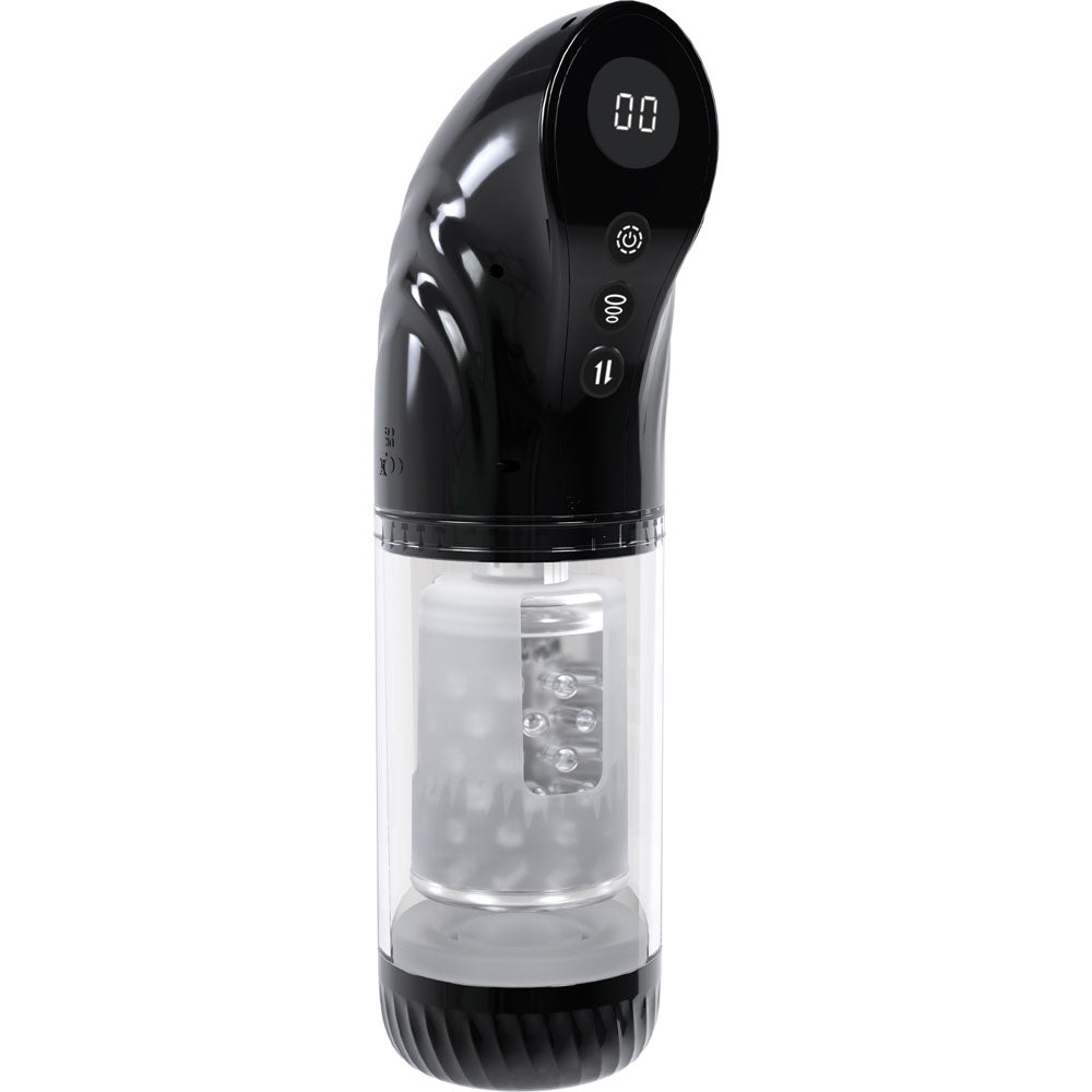 Pumped Strokemate - Sucking Rotating Thrusting Auto Masturbator - Black/Clear