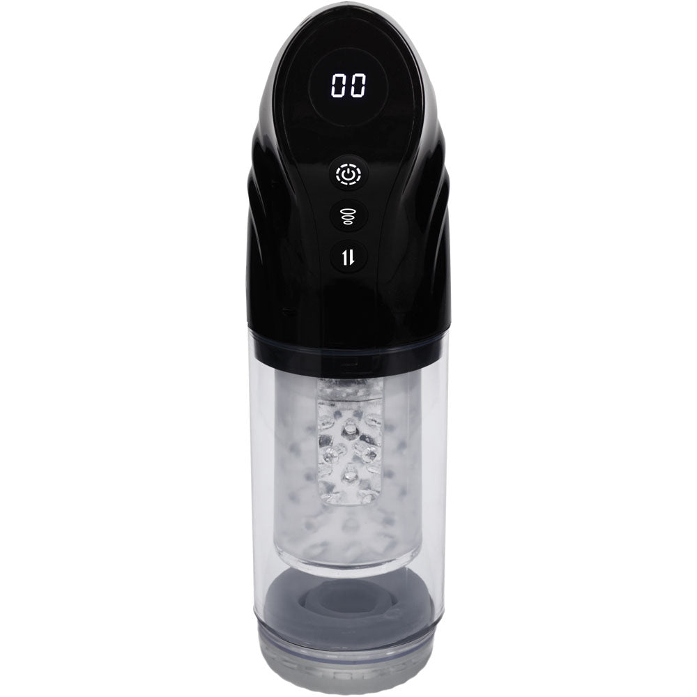 Pumped Strokemate - Sucking Rotating Thrusting Auto Masturbator - Black/Clear