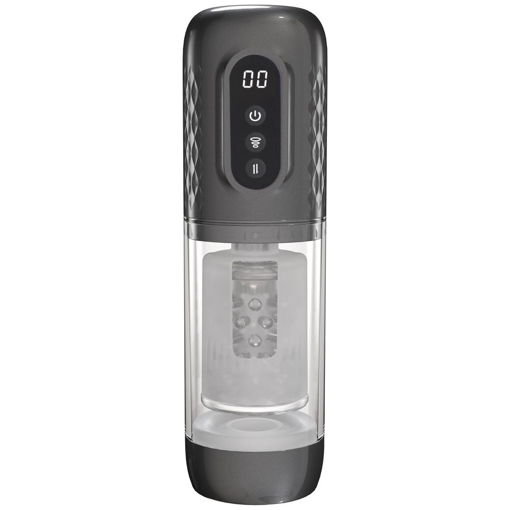 Pumped Vortex - Sucking Rotating and Thrusting Auto Masturbator - Gunmetal