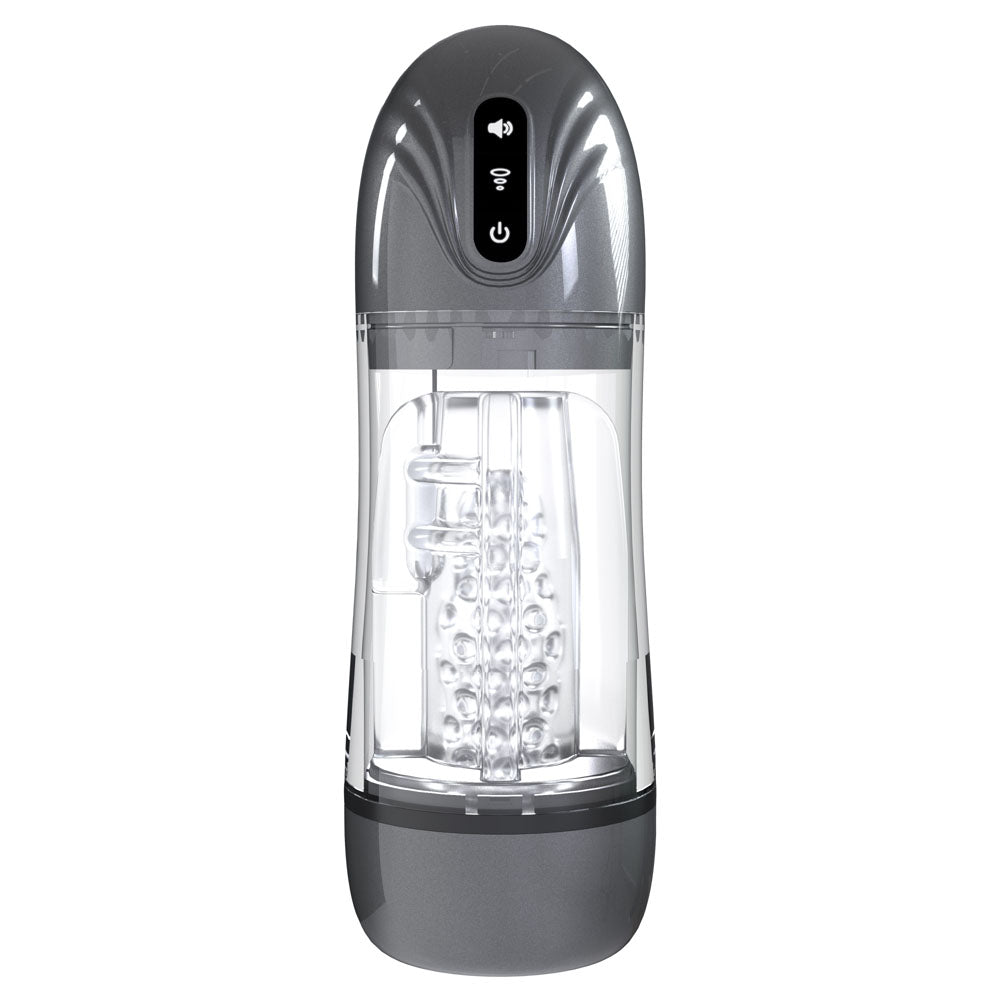 Pumped SonicPull - Sucking Vibrating Auto Masturbator - Gunmetal
