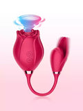 Blooming Rose Dual Pleasure Vibrator (Rose Bud + Rabbit Ear Design)