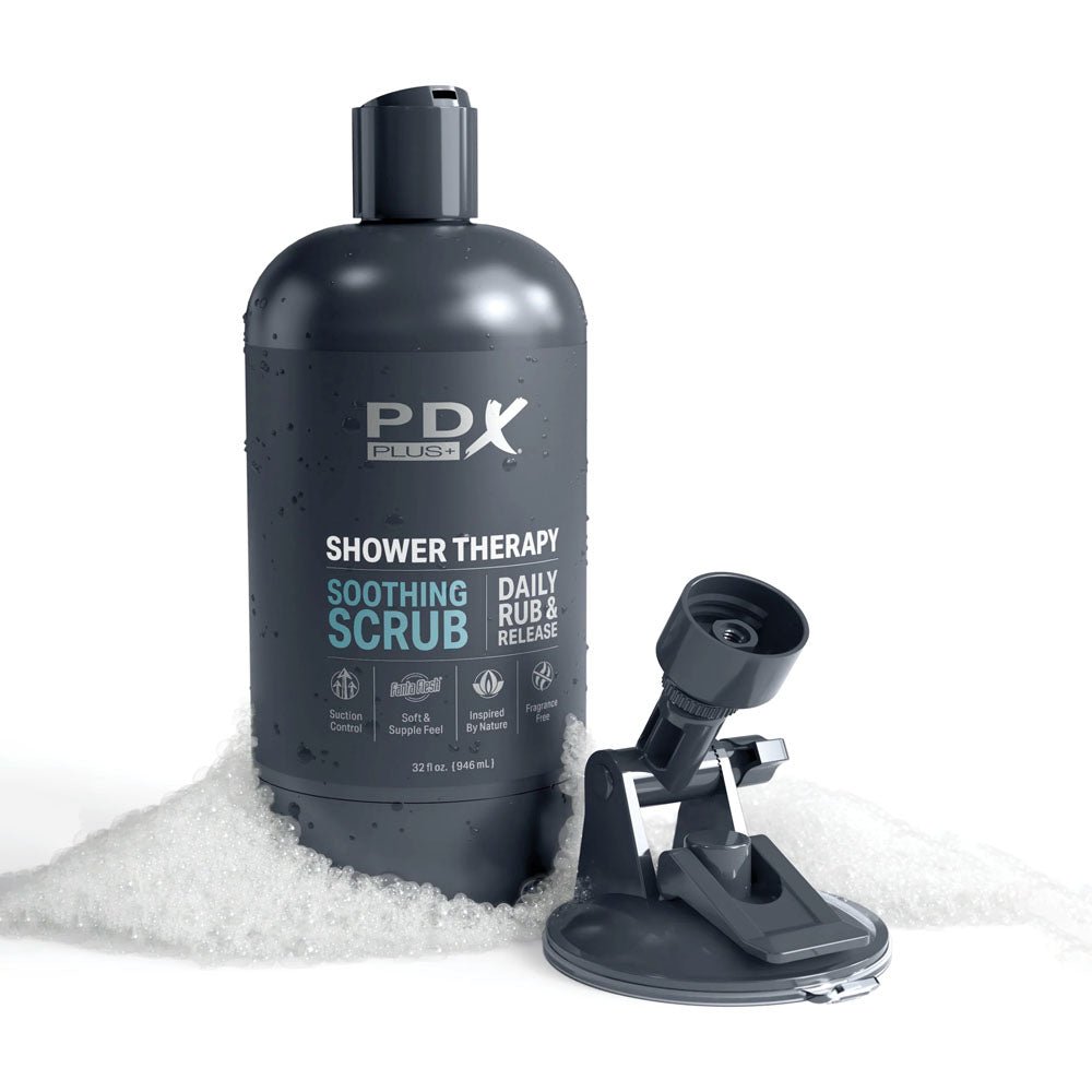 PDX Plus Shower Therapy - Soothing Scrub Vagina Stroker - Flesh