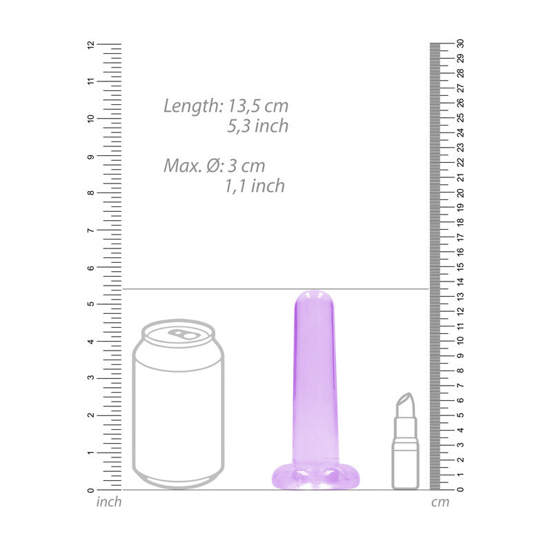 RealRock Non Realistic 5 Inch Dildo With Suction Cup - Purple