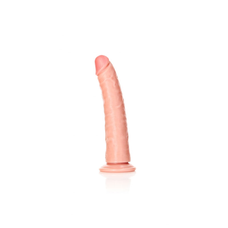 RealRock 7 Inch Realistic Slim Dildo with Suction Cup - Flesh