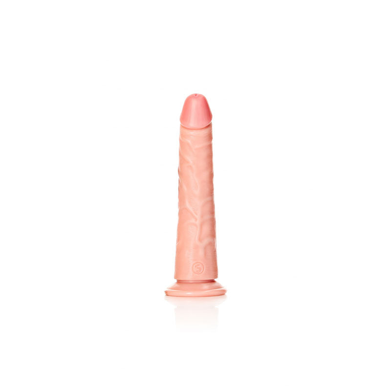 RealRock 7 Inch Realistic Slim Dildo with Suction Cup - Flesh
