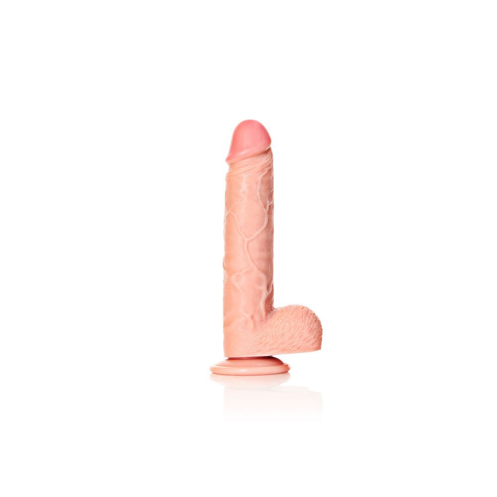 RealRock Straight Realistic 9 Inch Dildo with Balls - Flesh