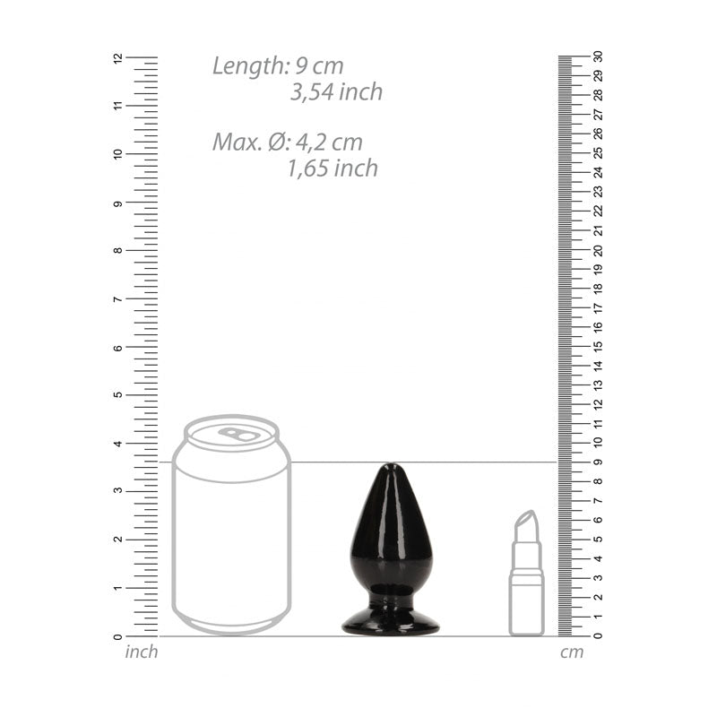RealRock 3.5 Inch Anal Plug - Black
