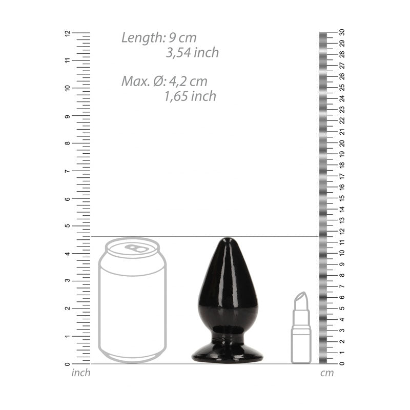 RealRock 4.5 Inch Anal Plug - Black