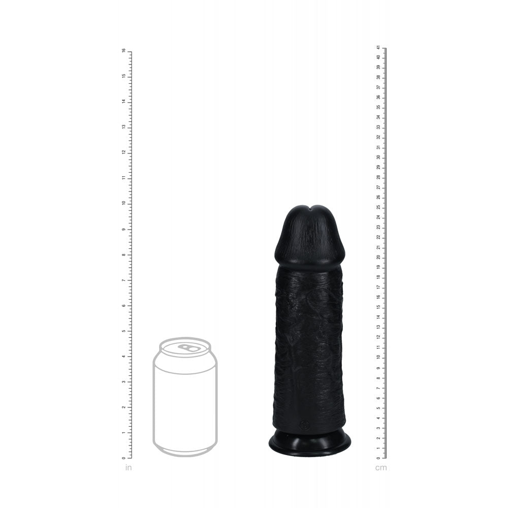 RealRock 10 Inch Extra Thick Dildo - Black