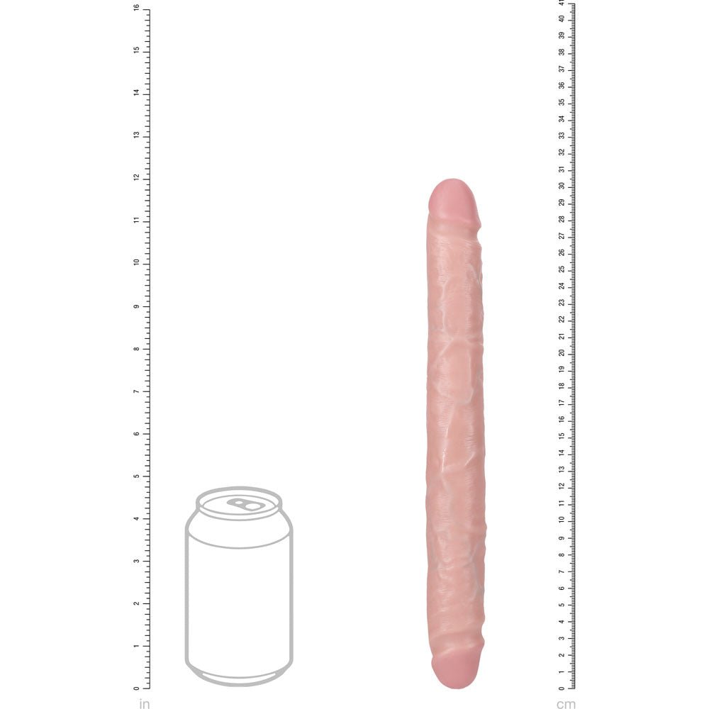 RealRock 12 Inch Slim Double Dildo - Flesh