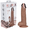 RealRock Metal Head 7 Inch Rechargeable Vibrating Dildo with Remote - Tan