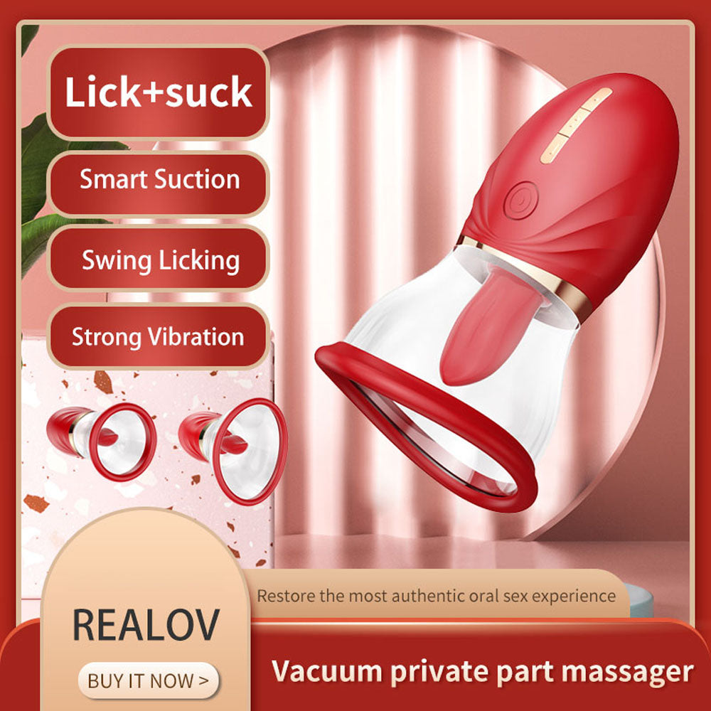 LuvPump Adoramor Licking & Sucking Ladies Pump - Red