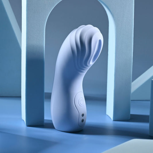 Selopa Good Point Hollow Vibrating Finger Stimulator - Blue