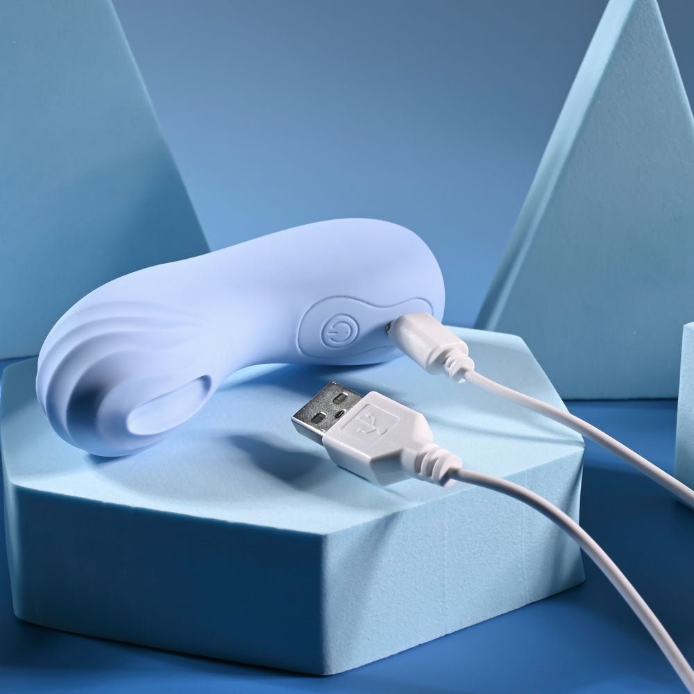 Selopa Good Point Hollow Vibrating Finger Stimulator - Blue