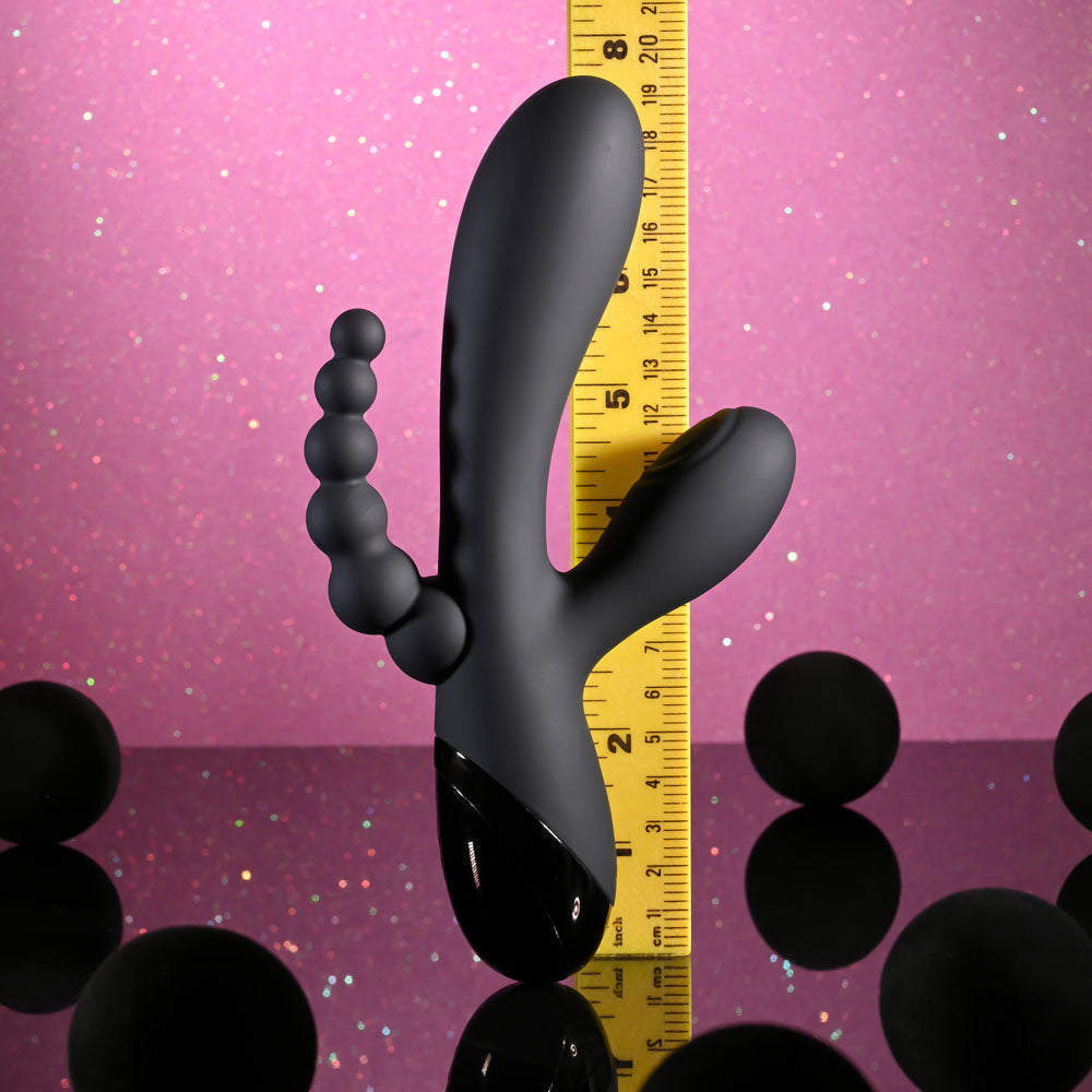 Selopa Triple Aces Triple Stimulator Vibrator - Black