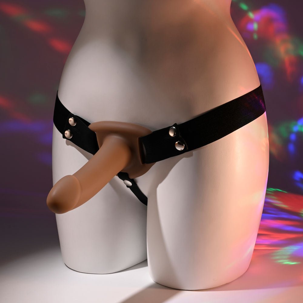 Selopa Our First 7 Inch Hollow Strap Dildo - Brown